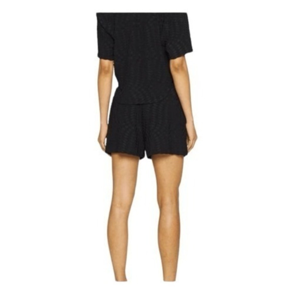 Good American Diamond Pattern Jacquard Cover-up Swim Shorts Black Terry‎ 1/S - Picture 5 of 13